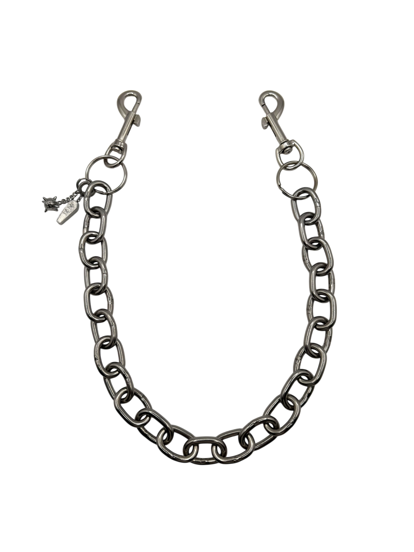 Chain link stainless steel wallet chain with custom pendants — XXBYJAXX