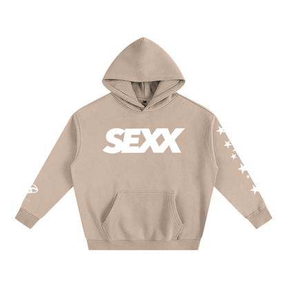 SEXX oversized heavyweight fleece hoodie in black — XXBYJAXX