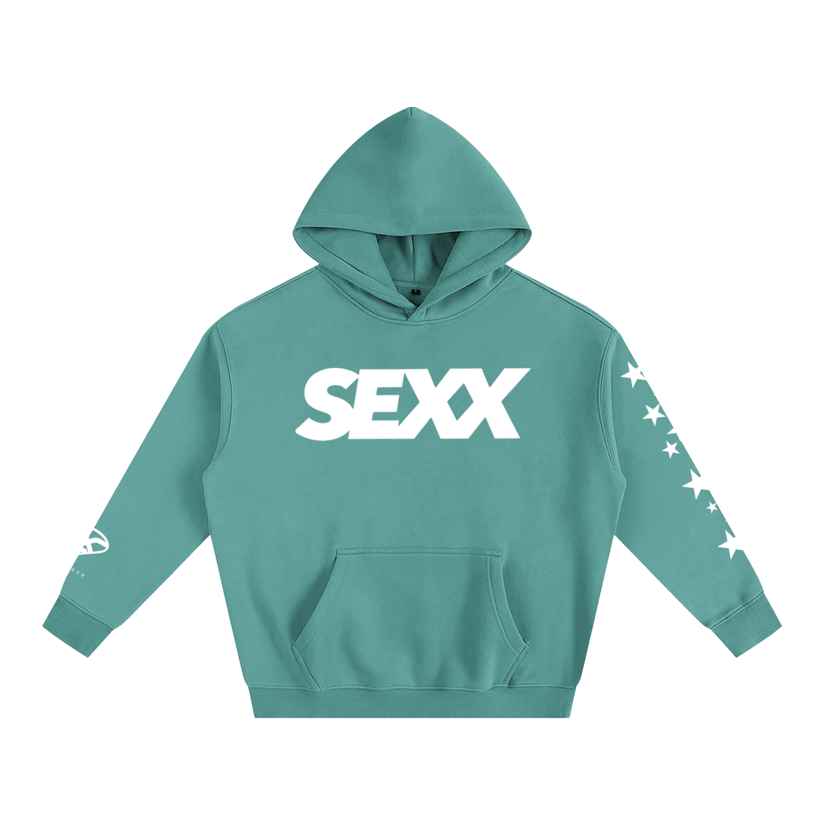 SEXX oversized heavyweight fleece hoodie in black — XXBYJAXX