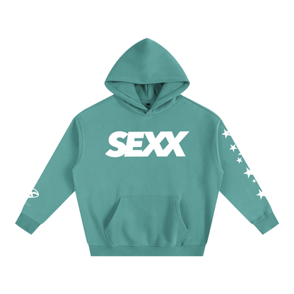 SEXX oversized heavyweight fleece hoodie in black — XXBYJAXX