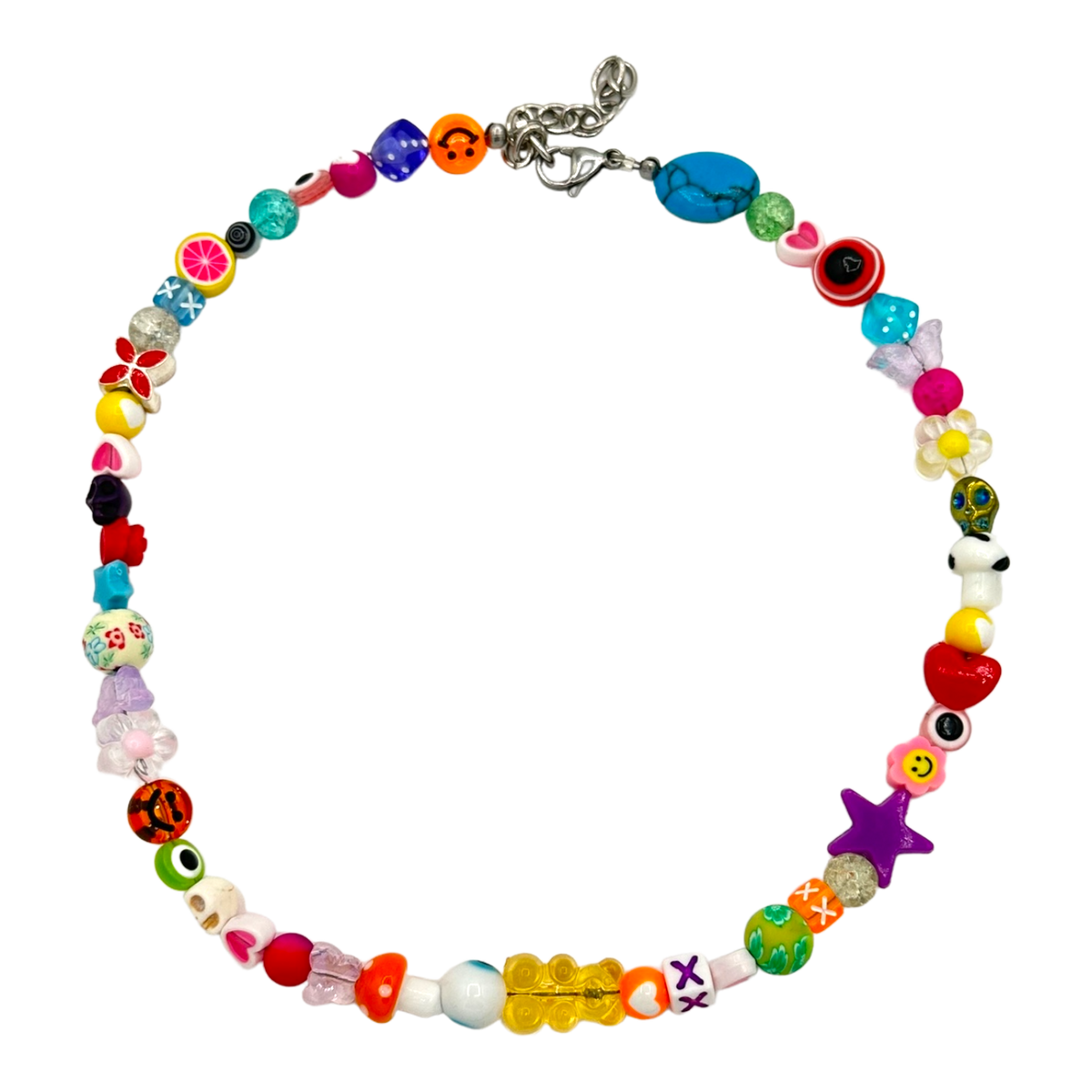 IDK one-of-a-kind beaded rave necklace — XXBYJAXX