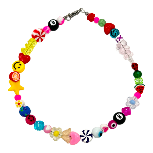 IDK one-of-a-kind beaded rave necklace — XXBYJAXX