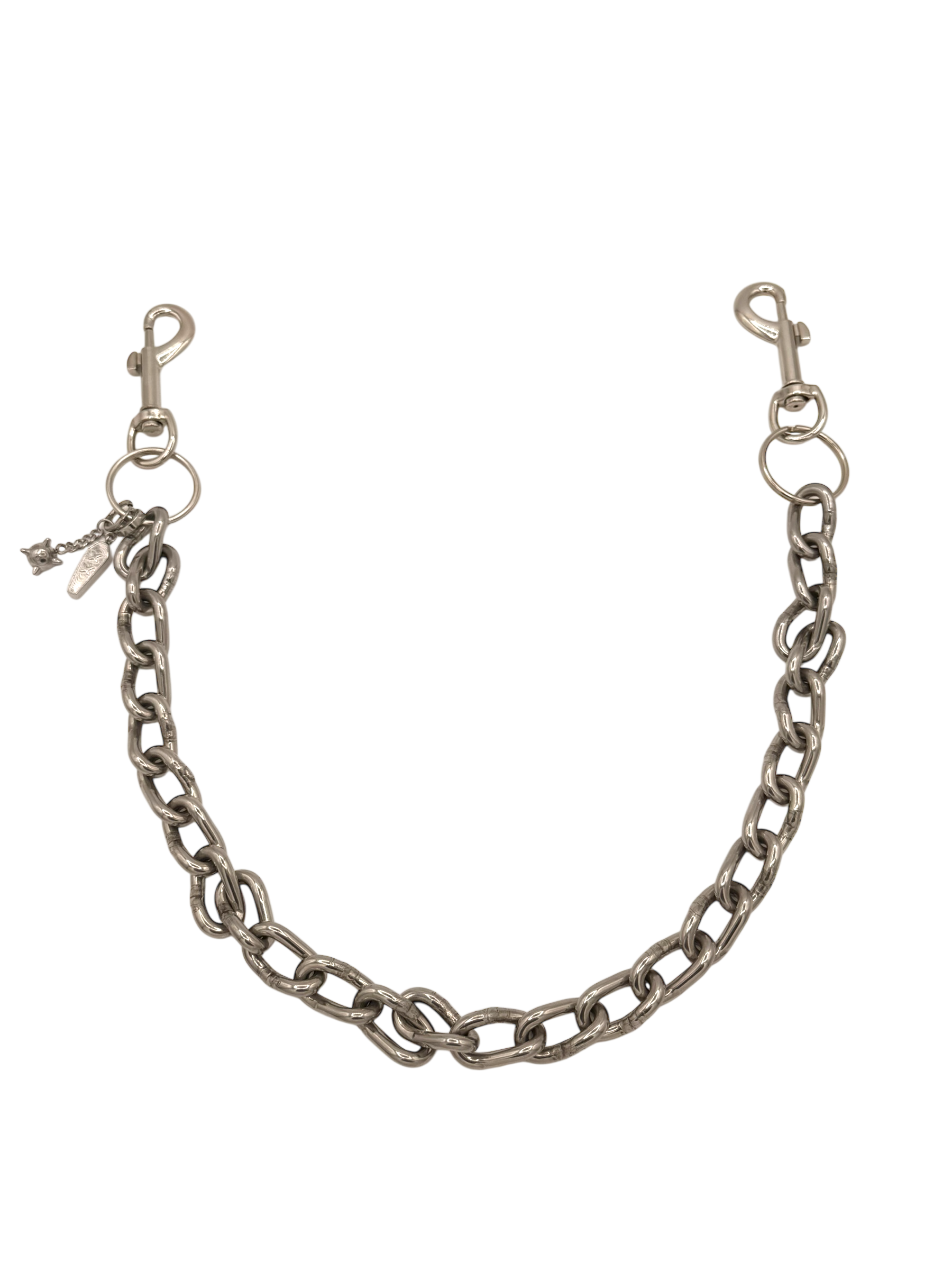 Braided steel wallet chain