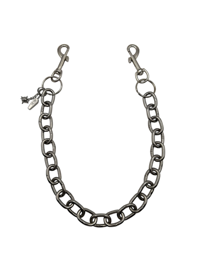 Chain link stainless steel wallet chain with custom pendants — XXBYJAXX