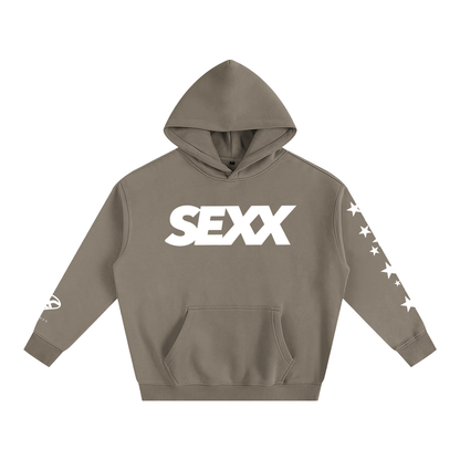 SEXX oversized heavyweight fleece hoodie in black — XXBYJAXX