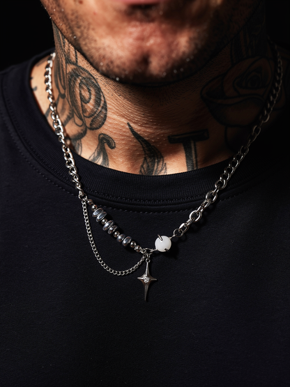 Pearl Jam — pearl and stainless steel bead necklace — XXBYJAXX