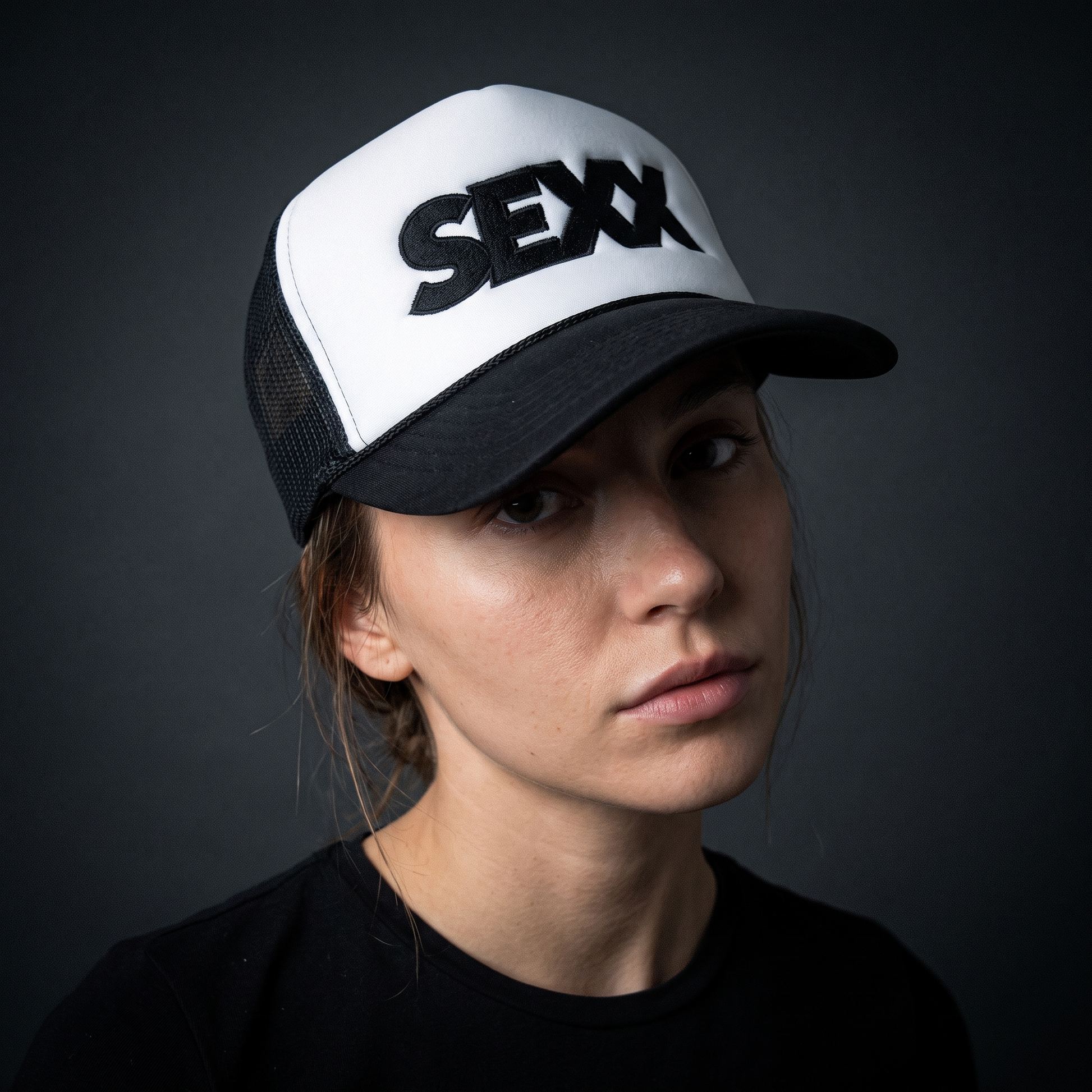 SEXX Trucker Hat worn on model — female
