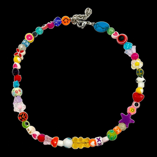 IDK one-of-a-kind beaded rave necklace — XXBYJAXX