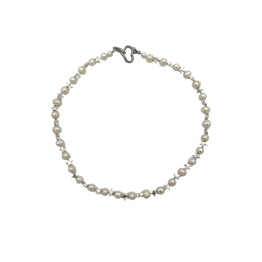 Starboy necklace — real Tahitian pearls with star details — XXBYJAXX