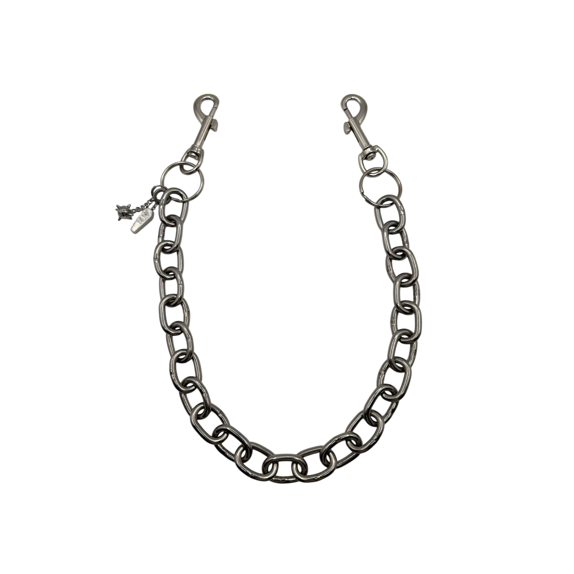 Chain link stainless steel wallet chain with custom pendants — XXBYJAXX
