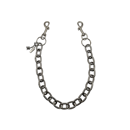 Chain link stainless steel wallet chain with custom pendants — XXBYJAXX
