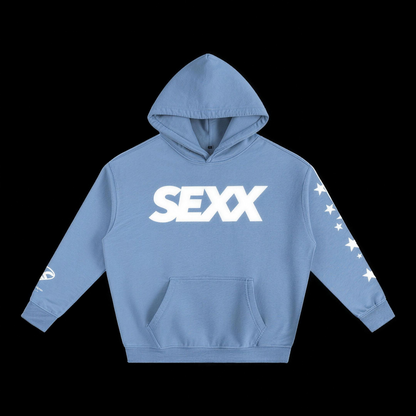 SEXX oversized heavyweight fleece hoodie in black — XXBYJAXX