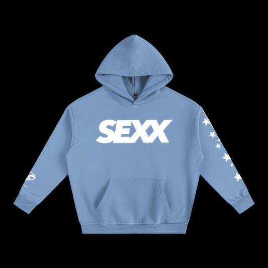SEXX oversized heavyweight fleece hoodie in black — XXBYJAXX