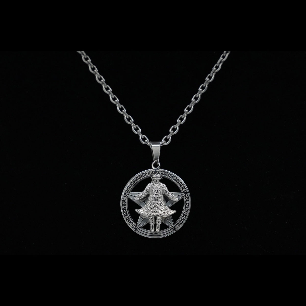 GRAVEDGR chain and pendant — 24 inch stainless steel, official collab — XXBYJAXX